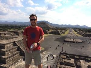 Visiting the pyramids outside Mexico City on my day off.